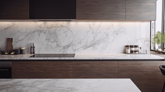 Фартук из мрамора Bianco Carrara C (Бьянко Каррара С)